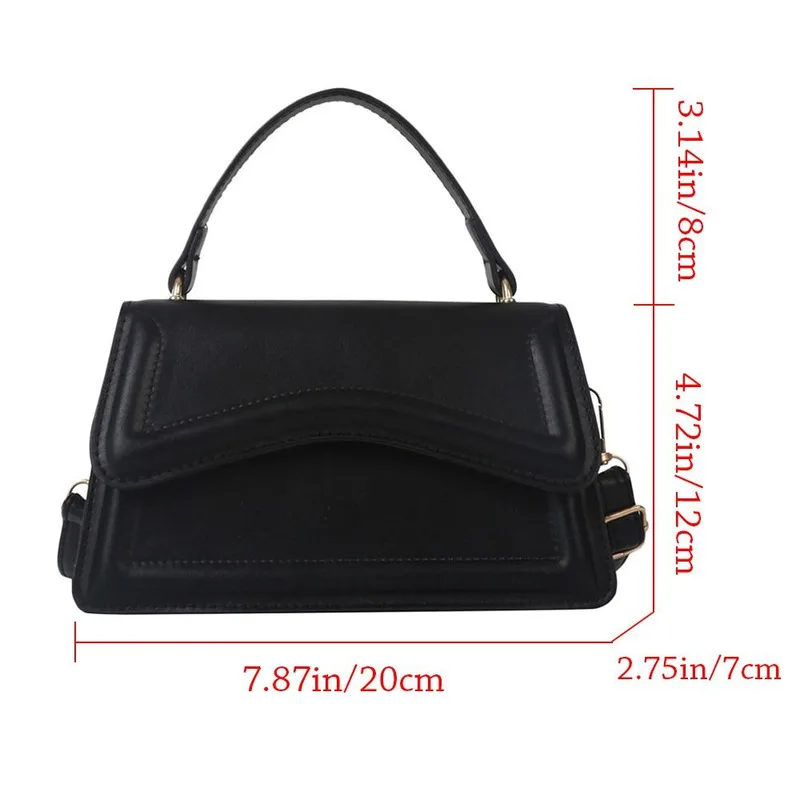 New Fashion Sling Shoulder Bag Trend PU Leather Handbags Solid Color Leisure Stylish Crossbody Bags for Girls сумка женская