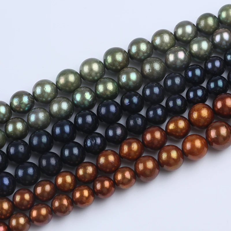 

10-13mm Dye Color Natural loose real freshwater edison pearls beads strand