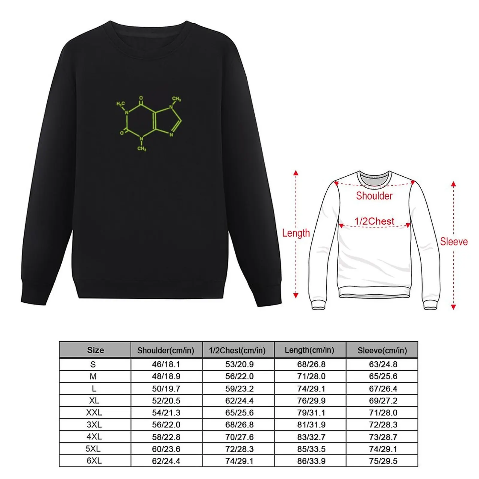 Caffeine molecule Sweatshirt men's coat sports sweatshirt man