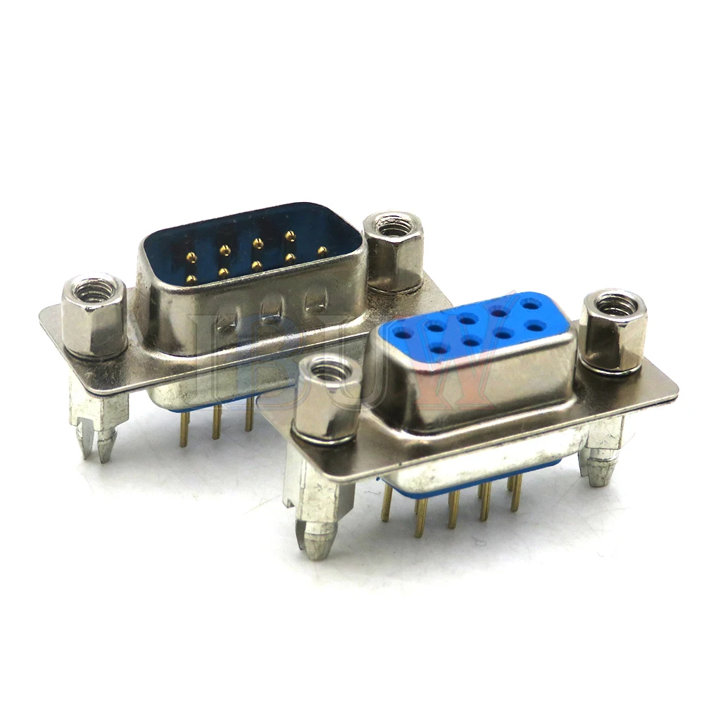 나사 포스트 3.08 구부러진 3 열 커넥터 소켓, VGA 인터페이스, Harpoon 수컷 암컷, DB9 DB15 RS232, 5 개