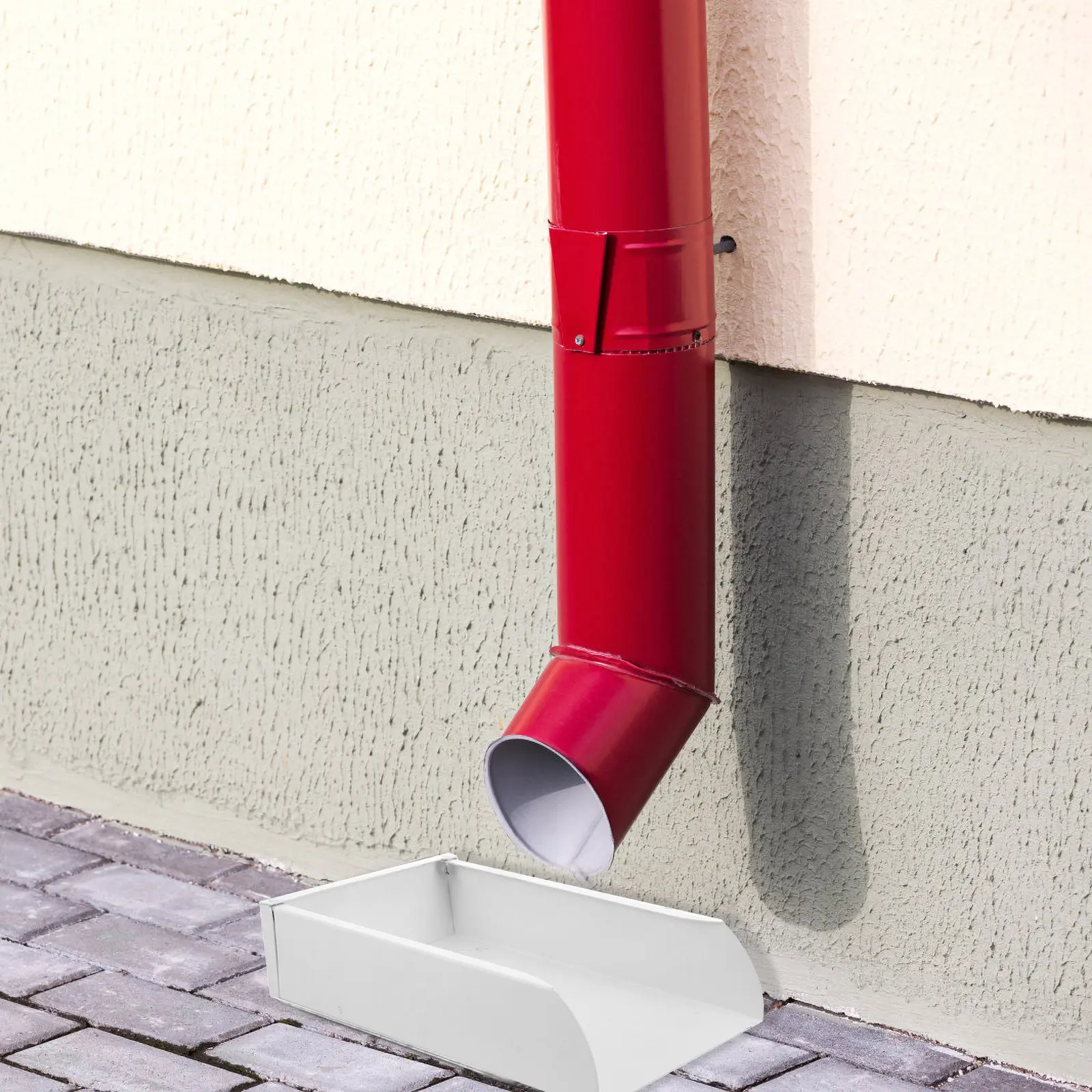 Aluminum Alloy Downspout Splash Block Rain Gutter Downspout Drain Extender Splash Guard for Foundation Protection Soil Erosion