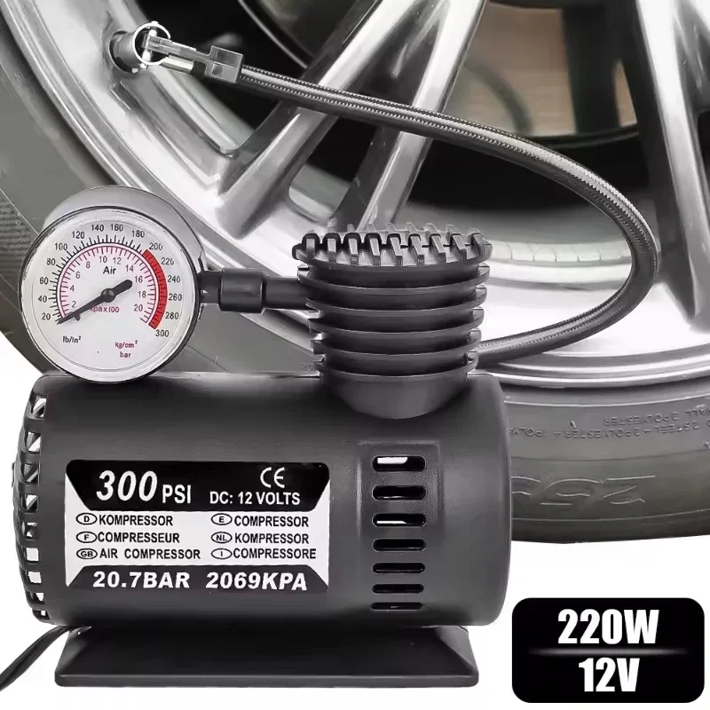 New portable tire inflator with small car inflation pump cigarette lighter socket Accessories