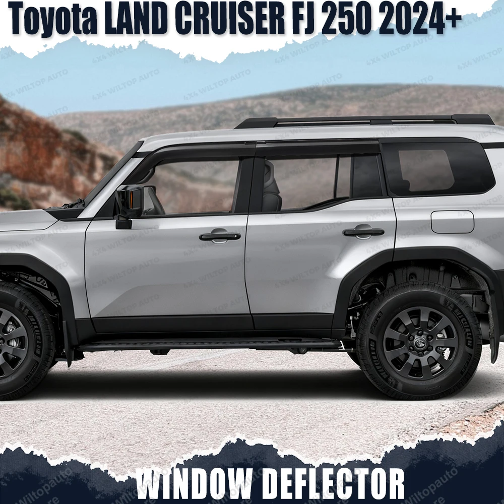 Window Visor Wind Deflectors Door Visor For Toyota LAND CRUISER FJ250 2024+ Weather Shields Sun Rain Guards Exterior Accessories
