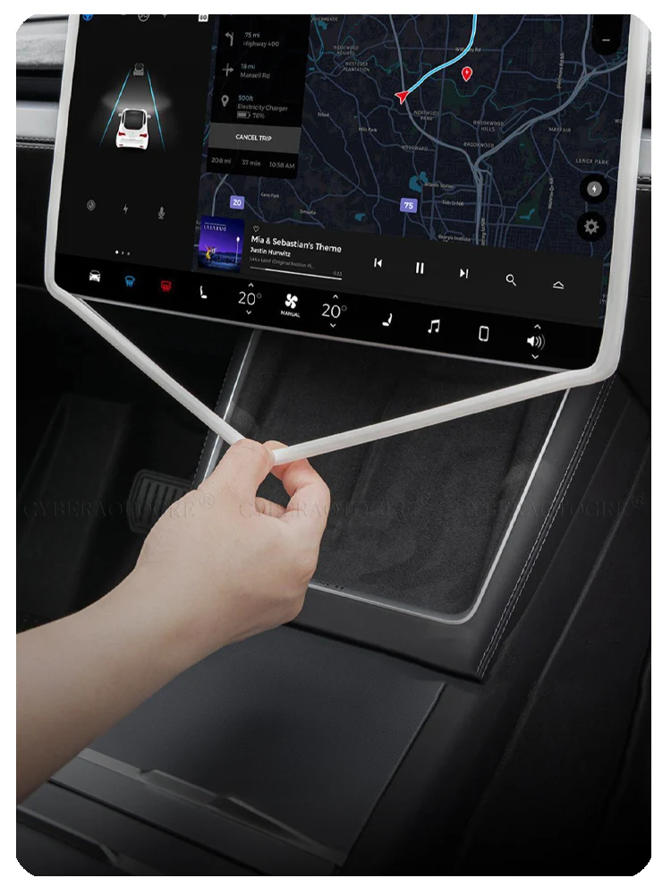 Für Tesla Model Y Juniper Model YL 16-Zoll-Bildschirm TPU-Schutzrahmen-Abdeckung Model 3 Highland Zentraler Navigationsbildschirm-Schutz – Detail 5