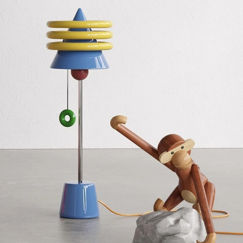 Memphis Morandi Room Floor Lamp, Cartoon Dopamine Desk Lamp Vertical Advanced Modern
