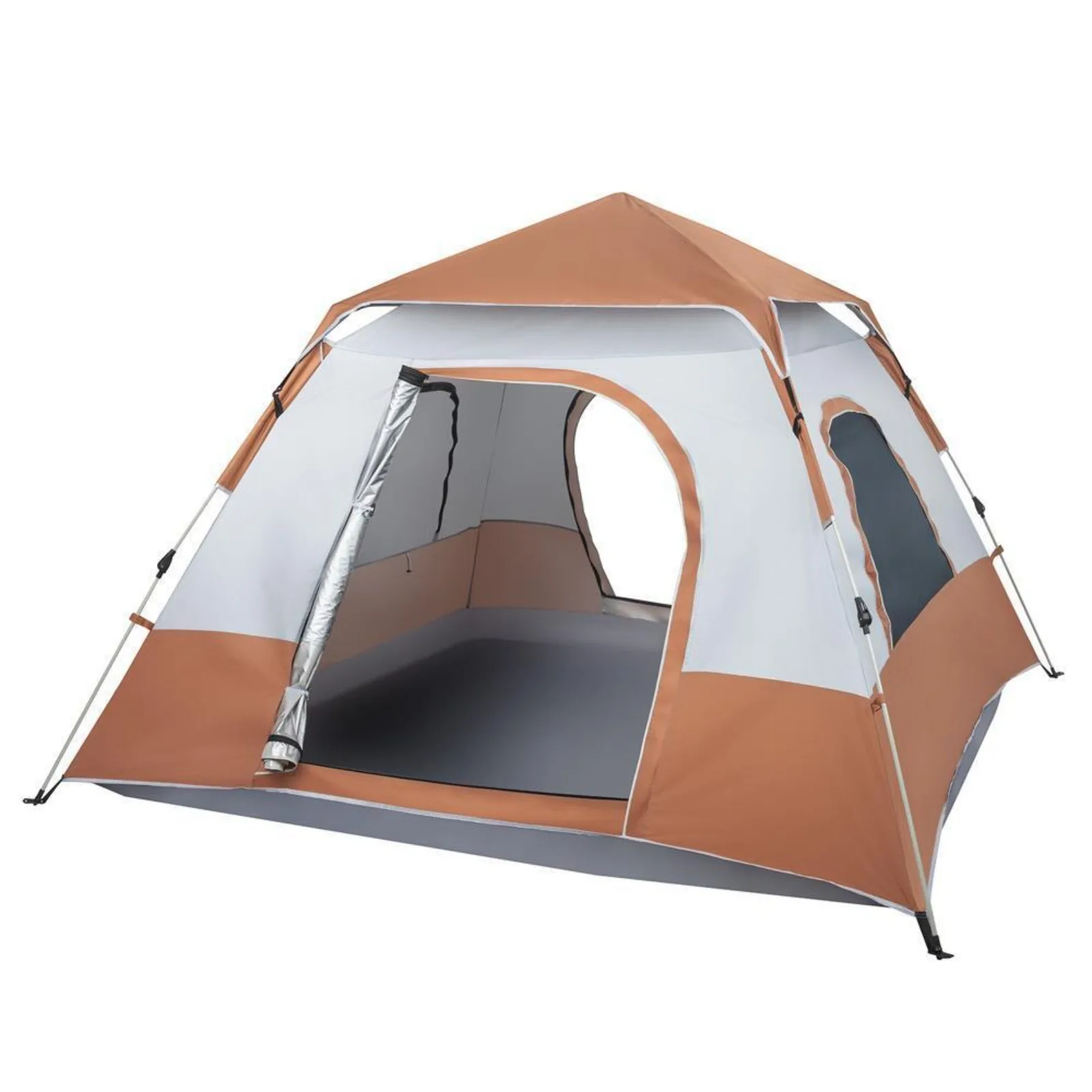 

US 4-6 person pop-up camping tent waterproof hiking tent sunshade-