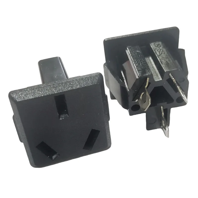 2 шт., черный корпус, гнездовой 3-контактный разъем переменного тока, Австралия, Новая Зеландия, промышленный разъем питания, розетка переменного тока