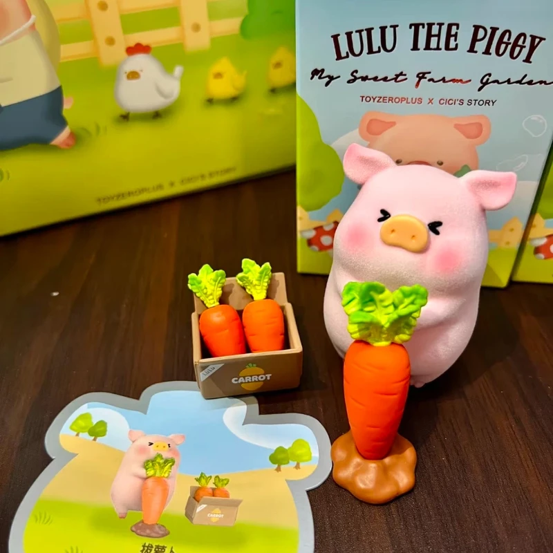 

Lulu The Pig Farm Series Blind Box Cute Toy Collectible Doll Desktop Ornament Birthday Gift Surprise Box Animal Model Garage Kit