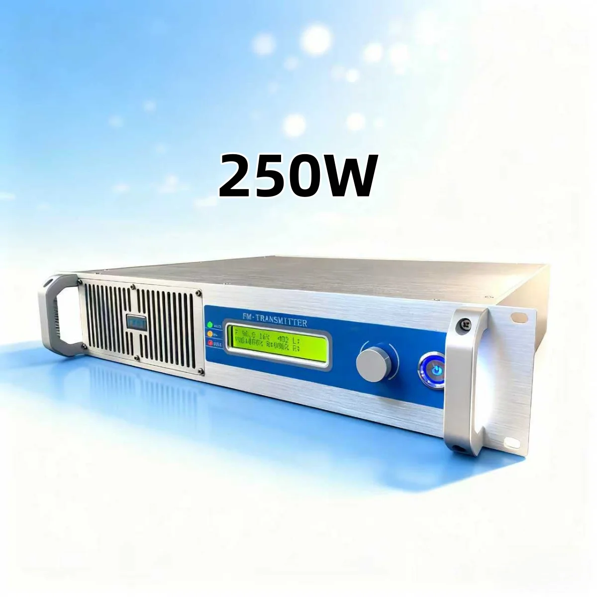 

250W Reliable FM Transmitter, Low Noise, for Radio Station/Community/Meeting Audio, Knob Control, Energy-Saving
