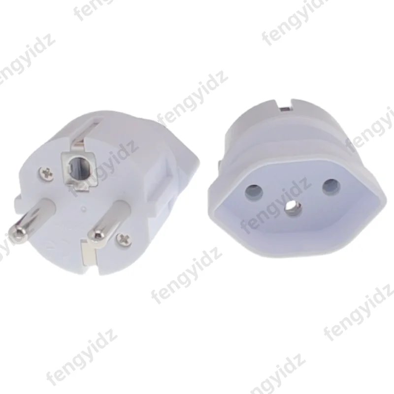 2pcs Swiss Switzerland to EU Travel Plug Adapter, Schuko Germany, France Plug Adapter Converter Electrical Socket Type E/F plug