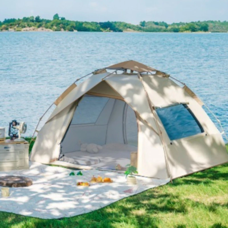 Awning Fishing Camping Tent Nature Hike Dome inter Fishing Camping Tent Automatic Sleep 4 Season Carpa De Viaje Outdoor Tools