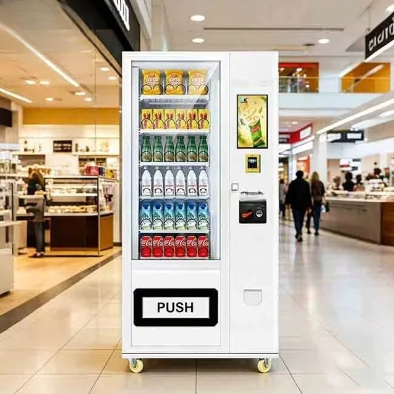 Smart Vending Machine Snack Drink Touch Screen Cashless Payment Self Service Retail Kiosk Commercial Equipment