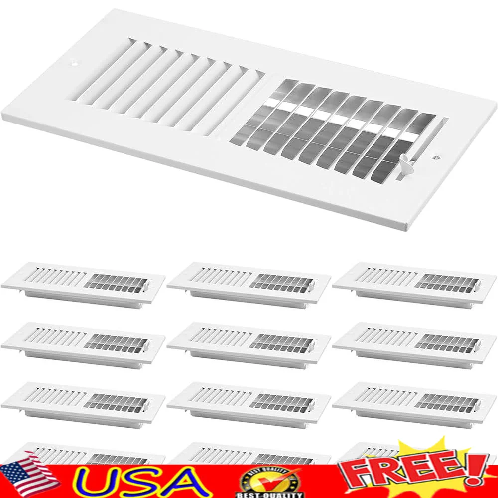 

12 шт. 10x4 дюйма, крышка вентиляционного отверстия, потолочный аппарат, гриль, стальной диффузор, регулируемый поток воздуха, установка на боковую стенку HVAC