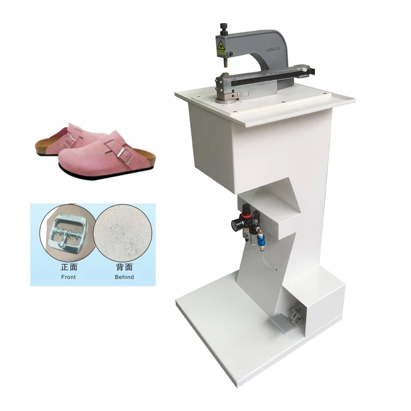JZ-918RB Metal Buckle Riveting Machine Single Nail Fastening Machine for Beach Shoes and Slippers