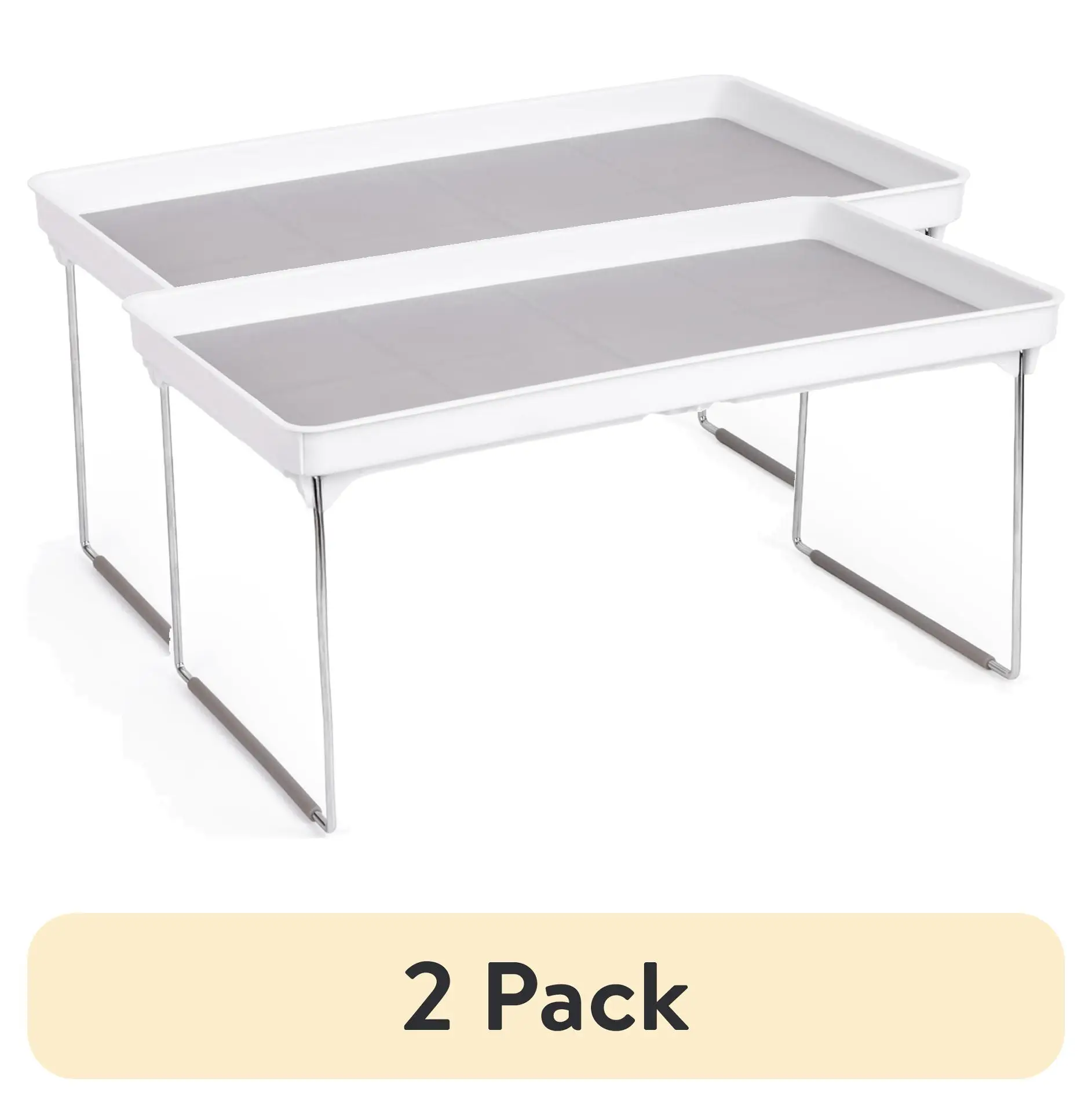 

Stackable Laundry Storage Shelf, White, 2-Pack