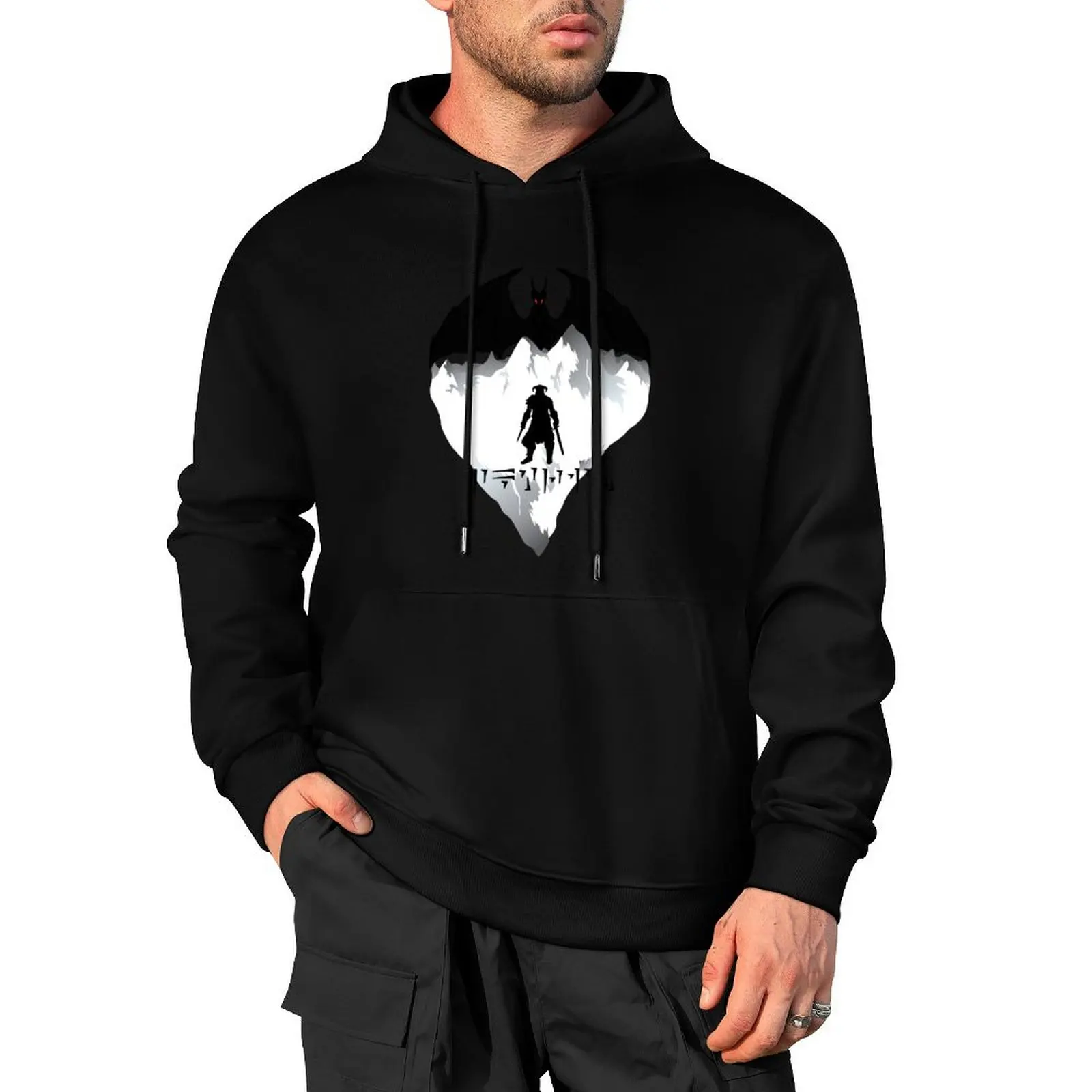 Dovahkiin Pullover Hoodie clothes for men anime clothing tracksuits