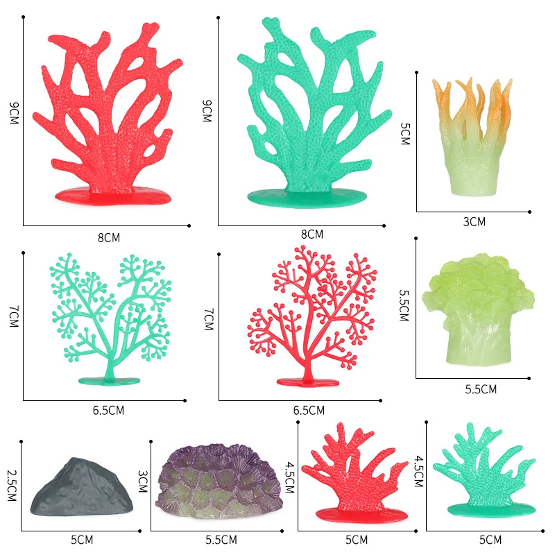 32 stücke Simulation Meeres pflanze Mikro landschaft Landschafts bau Wasser korallen Aquarium Bonsai Zubehör Set Modell Dekoration