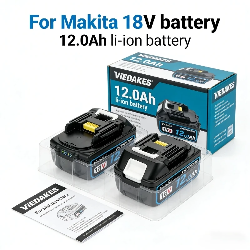 Original For Makita 18V Battery BL1860 12000mAh Compatible with DTD173 DHP487 DJV182 Professional Power Tools Battery