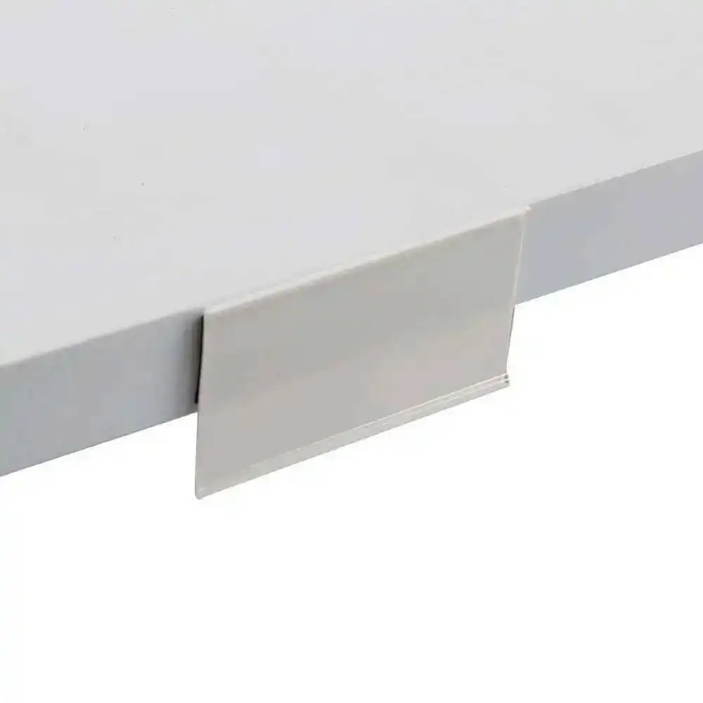 40 Stück Kunststoff-Etikettenhalter, magnetische Regaletikettenhalter, transparente Mini-Preisanzeigehalter, Kartenetikettenhüllen, Dekorationen – Detail 4