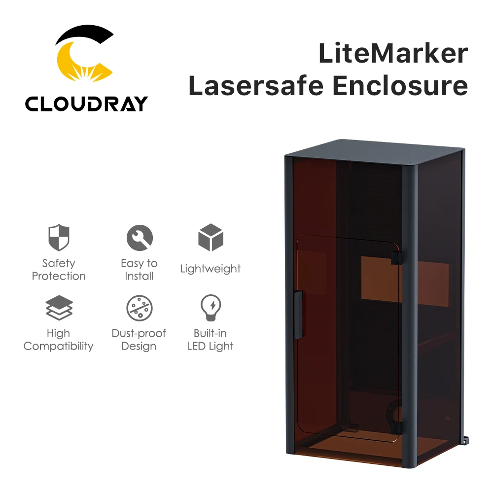 Cloudray Fiber Marking Machine Safety Enclosure LiteMarker Protective Cover for 500 Lift  Laser Protection With LED Light