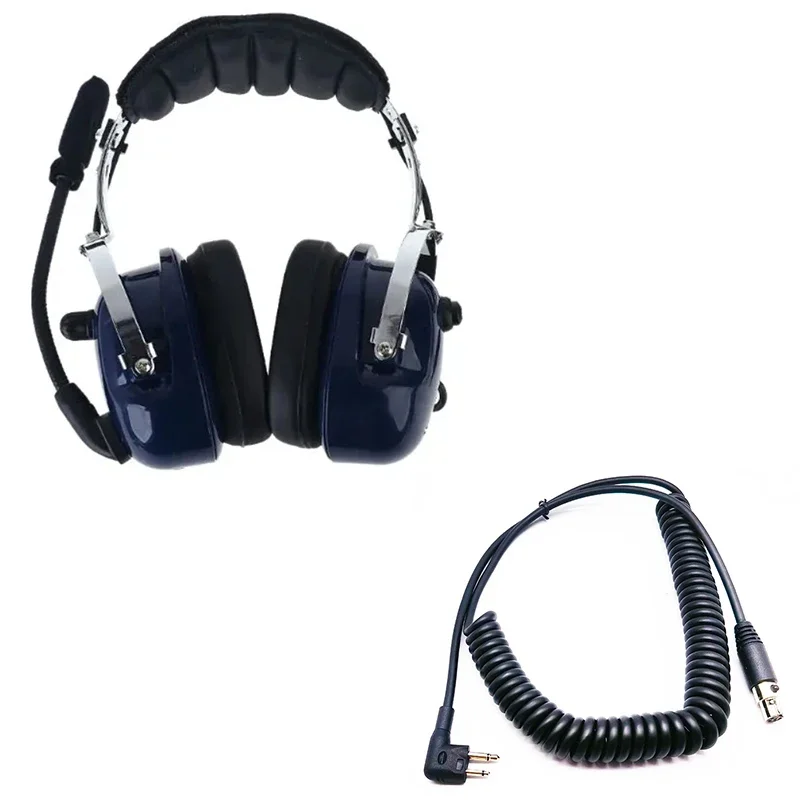 

Pilot Headset ANR Aviation Mic Noise Cancelling Headset w/ Mini XLR5 Jack Cable for Motorola DP1400 EP450 GP88S CP88 GP68 Radio