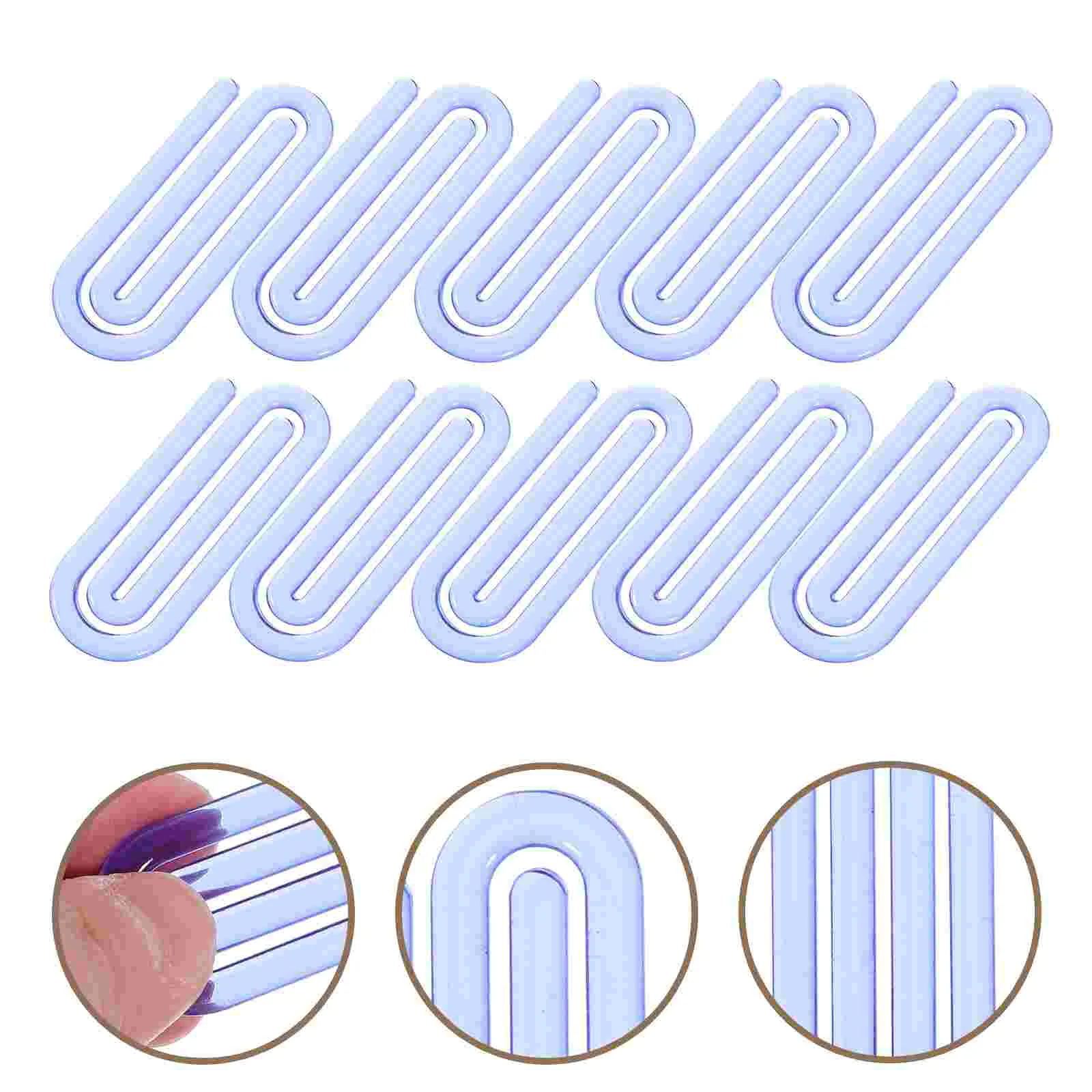 60 Pcs Big Paper Clip File Clips Small Binder Blue Paperclips Crafts Mini Marking Document