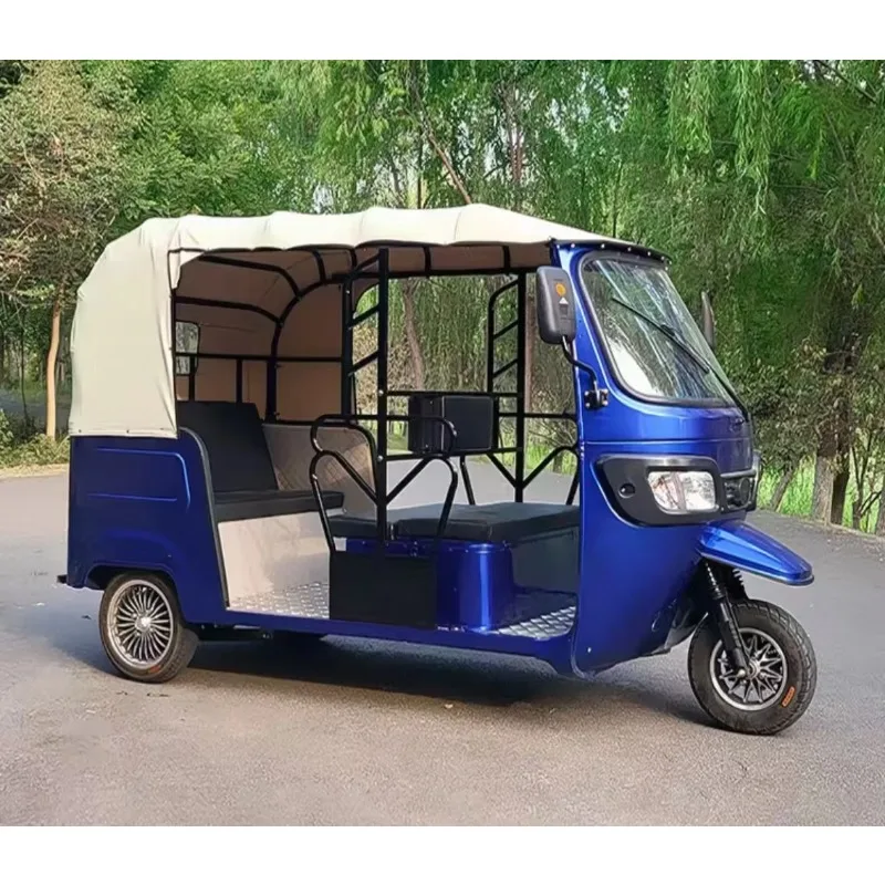 Open-Body Electric Tuk Tuk Three-Wheel Electric Tricycle Rural Tricycle Suitable for Rough Roads Passenger Carrying Tricycle