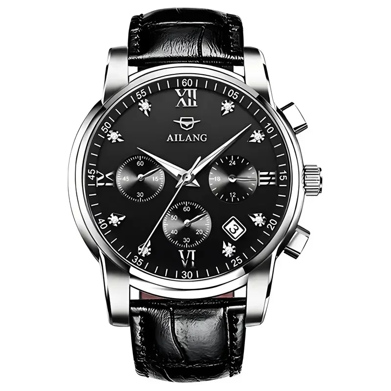 AILANG 6060 Black Friday Special Chronograph Couple Watch Set Multifunctional Luminous Waterproof Wristwatch for Matching Style