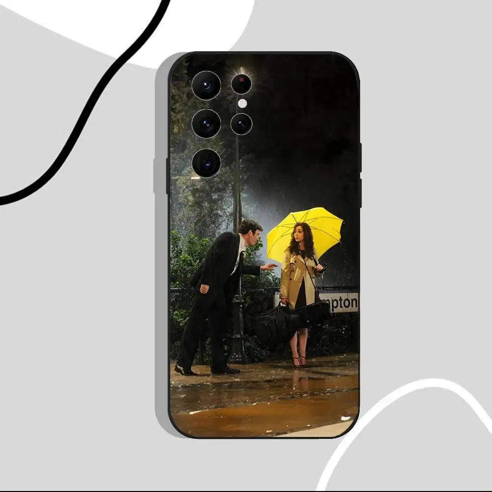 HIMYM Custodia per telefono How I Met Your Mother per Samsung S25, S24 Ultra, S20, S30 plus, S22 Plus, S23, Ultra 5G Custodia nera in silicone