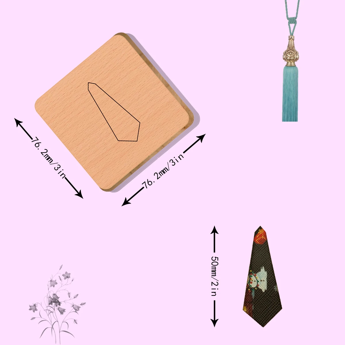 قالب قطع خشبي للأقراط ، مناسب لمعظم الآلات ، 2 "، أنماط مختلفة #3