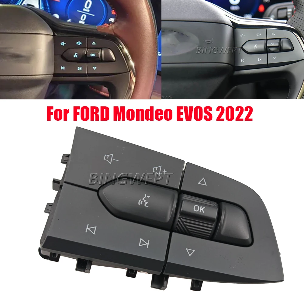 

For Ford Mondeo EVOS 2022 Multifunction Steering Wheel control Audio Volume Speed Limit Switch Cruise Control Button