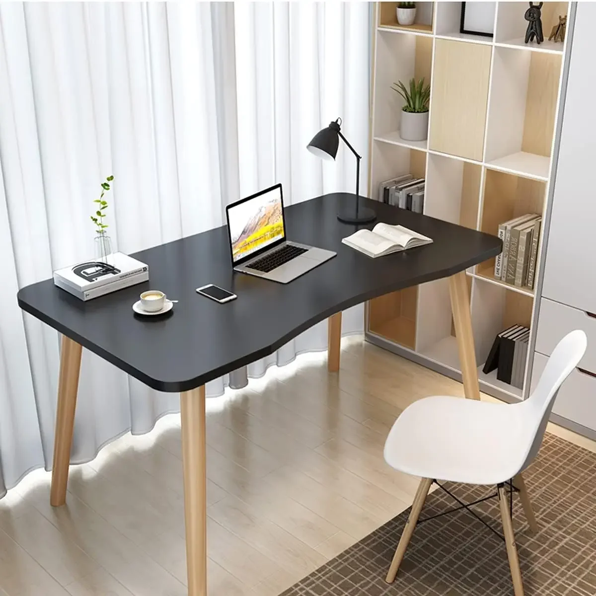 

Modern Simple Style Home Office Desk - 31.5 Inch Small Space Vanity/Study Desk