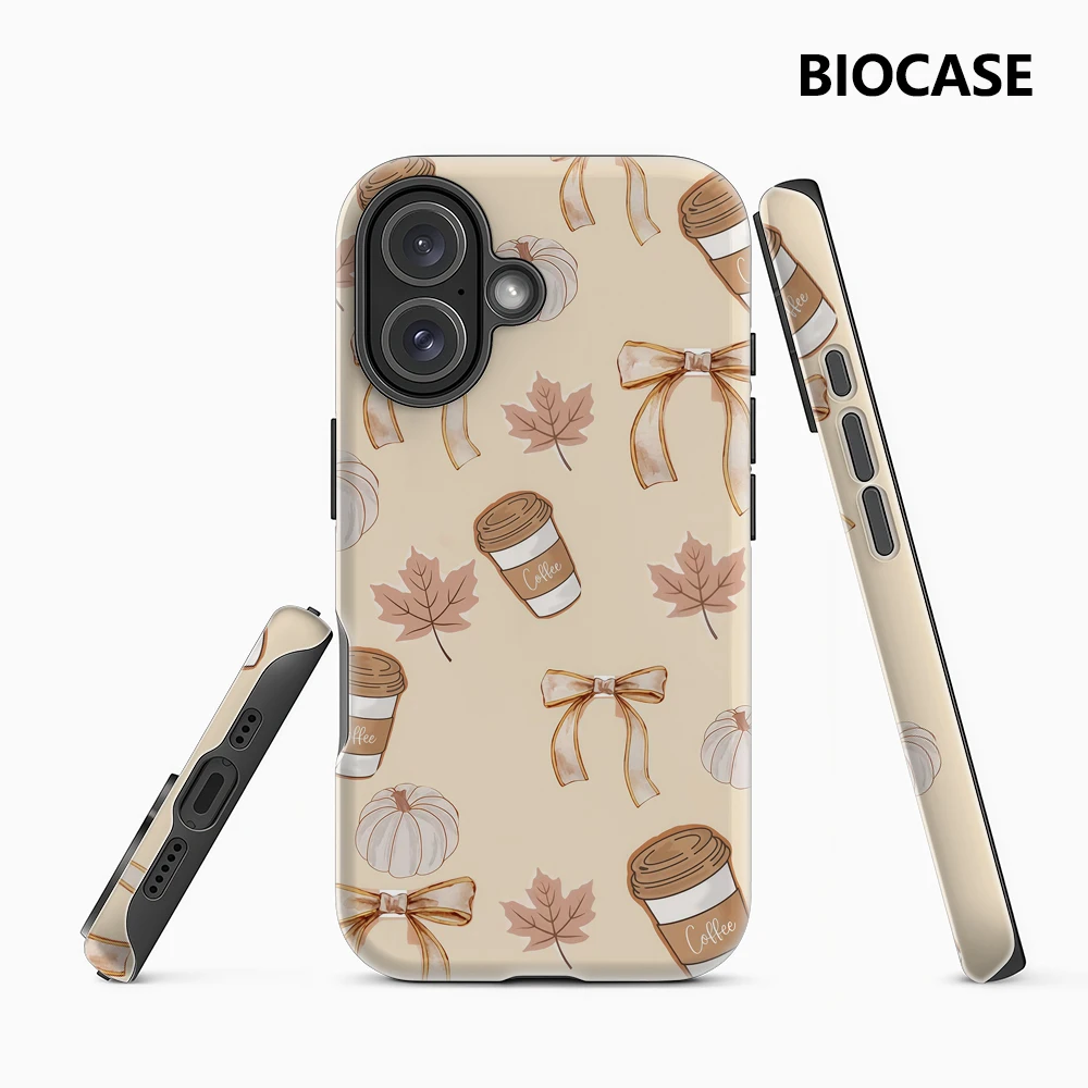 Herbstkaffee und Kürbisse IPhone 17 Must-Haves Handyhülle für IPhone 17 16 15 14 13 12 Pro Max Plus Doppelschichtige Rückseite