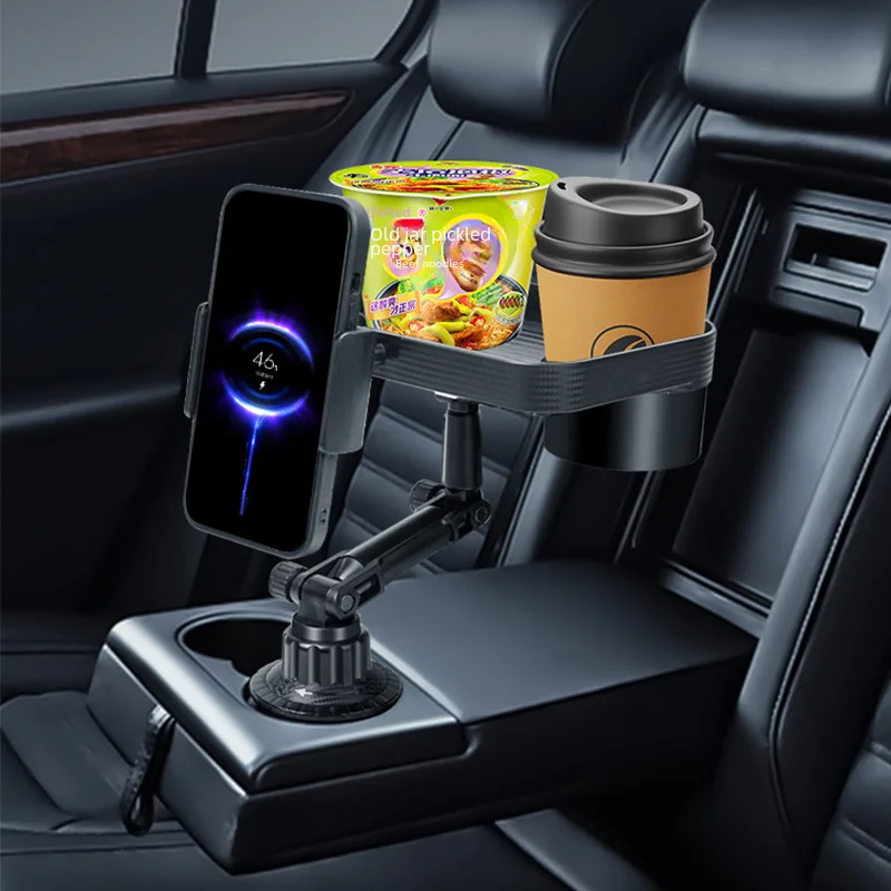 Car dining plate foldable multifunctional mobile phone holder universal car storage tray car center console water cup holder Urn