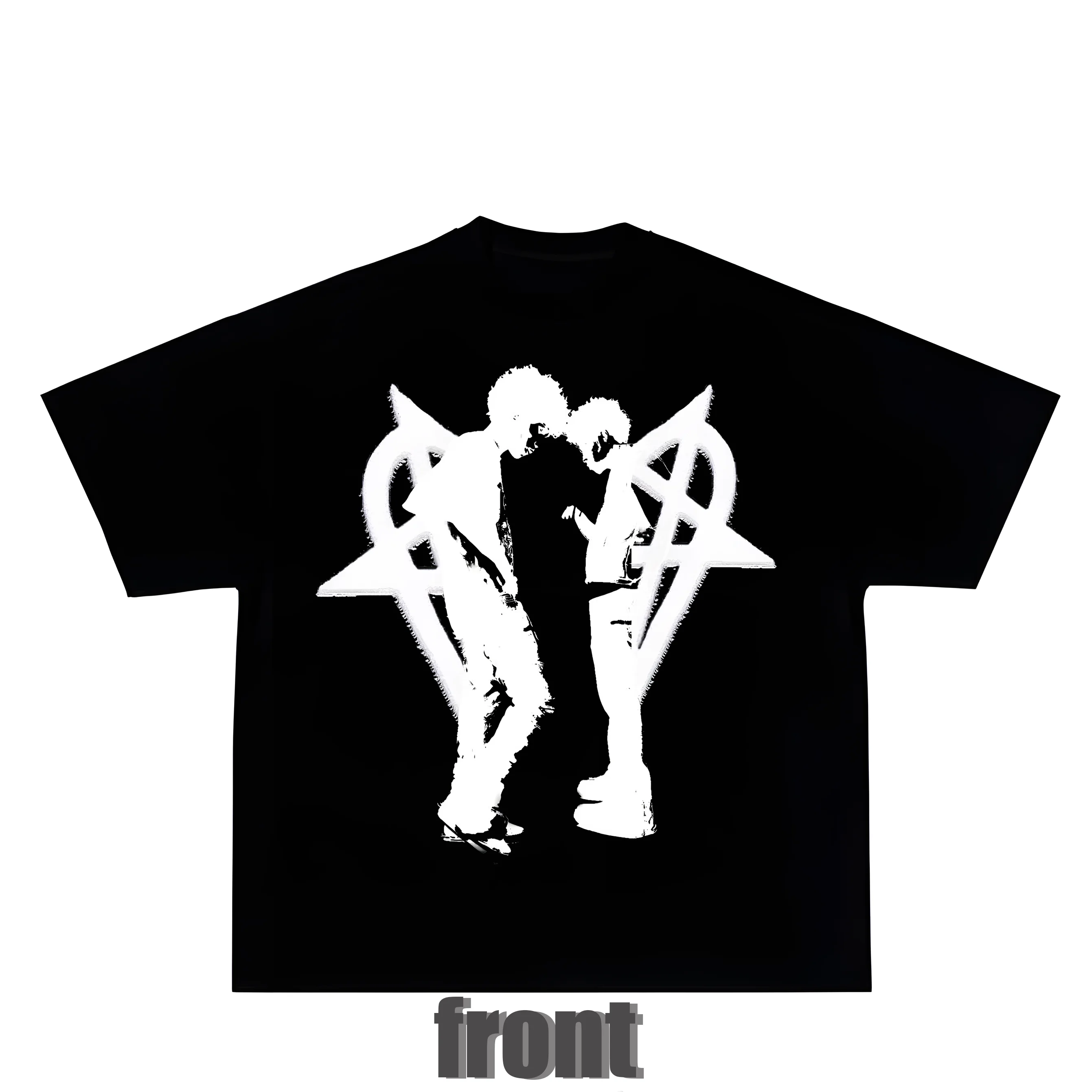 

2025 America Summer Y2K Character Print Cotton Loose Men's and Women's Extra Large T-shirt High Quality Short Sleeve T-shirt