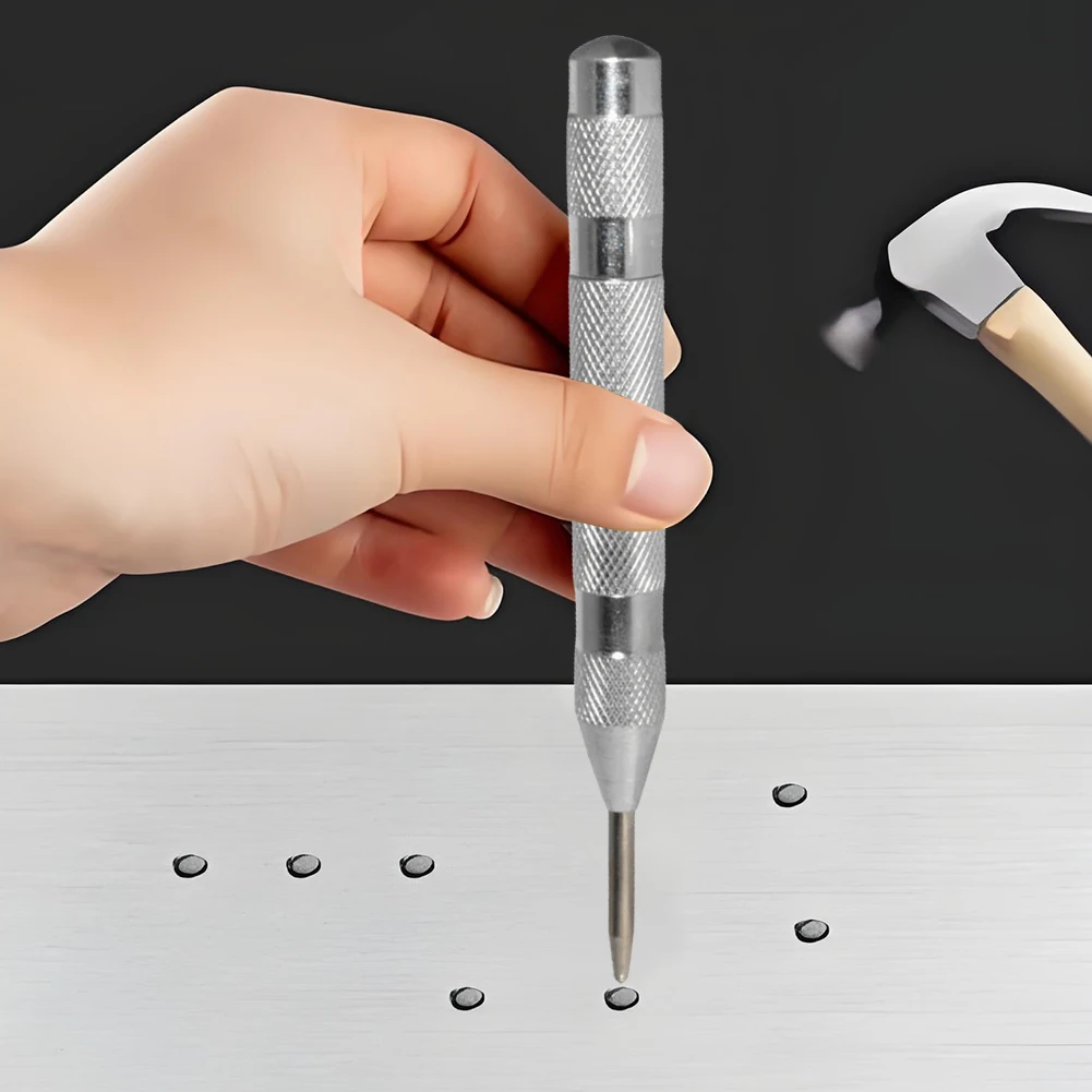 F2 130mm High Hardness Woodworking Center Punch Automatic Spring Locator Auto Puncher Hole Marker Automatic Sample Punch Tool