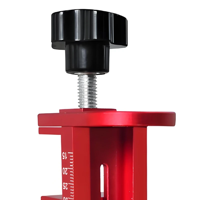 Cabinet Door Install Aid Mounting Jig with Threaded Knob and Position Guide 