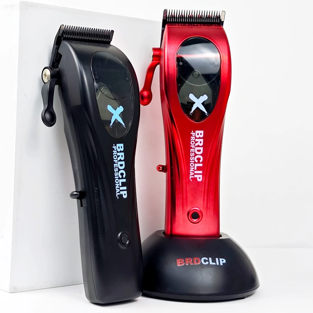 Brdclip x1c máquina de cortar cabelo elétrica profissional motor magnético 9000rpm lâmina padrão com base carregamento barbeiro aparador