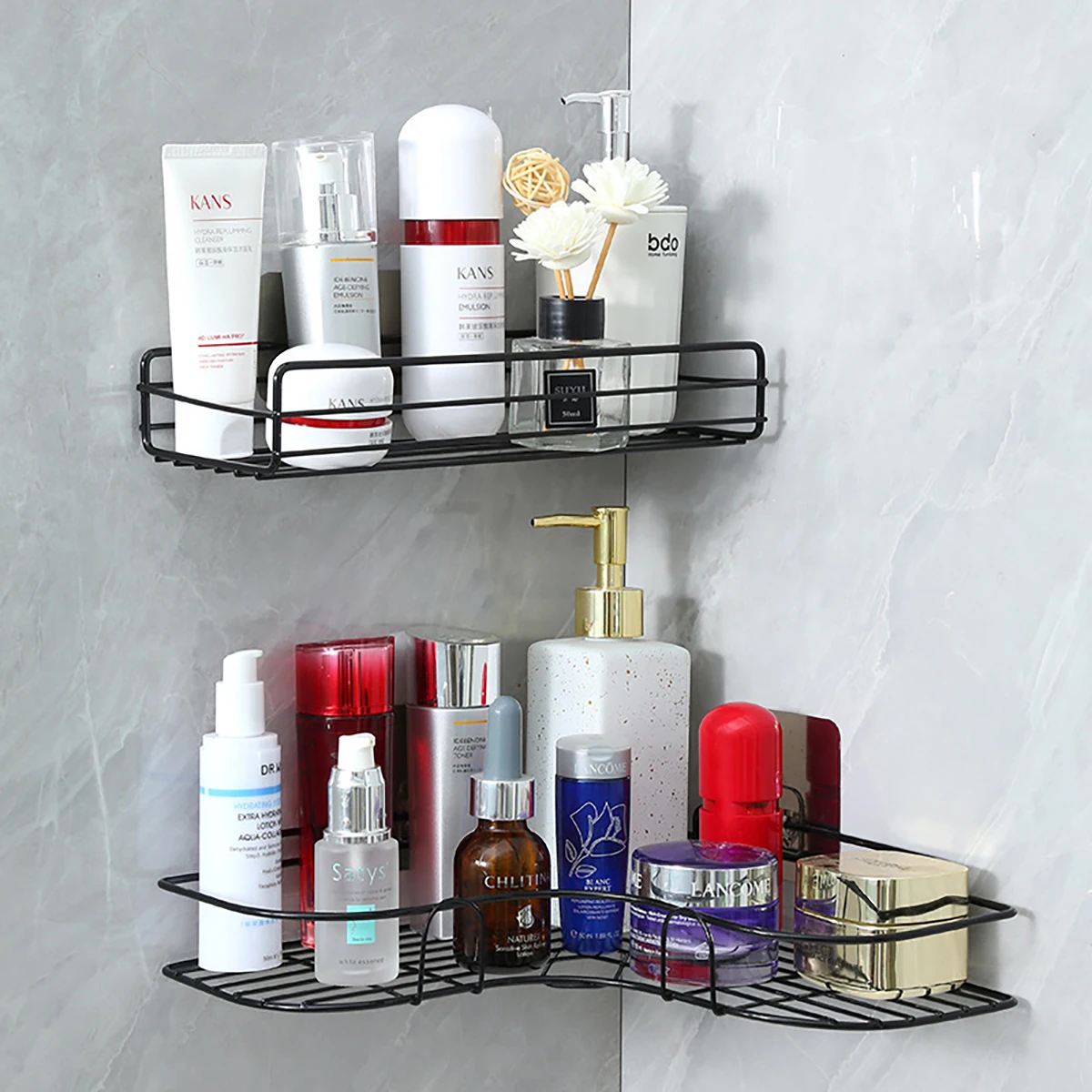 Iron Triangle Rack For Kitchen Bathroom Storage Rack Thickened Love Corner Rack Storage Rack Durable