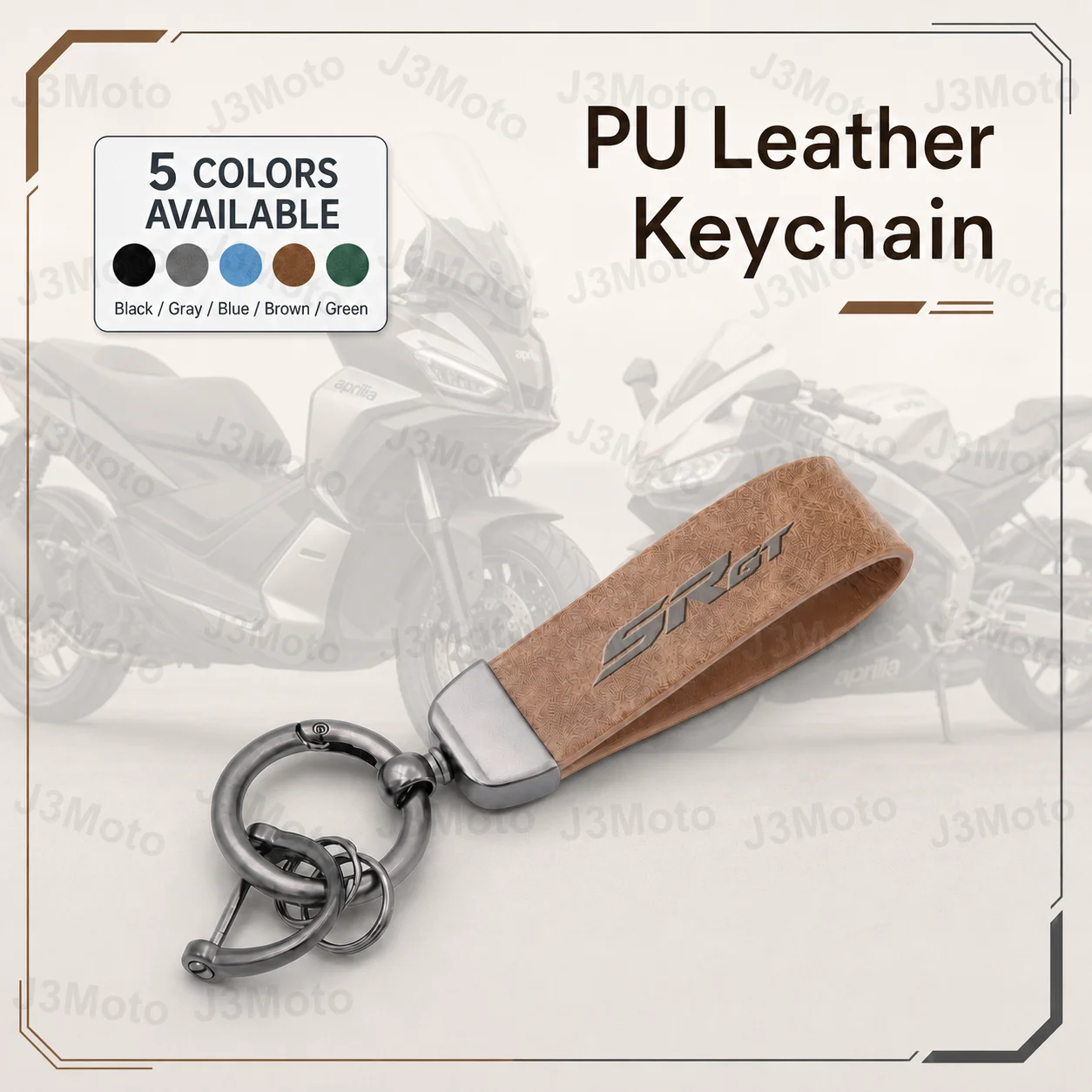 Llavero de cuero PU de lujo para motocicleta Aprilia SR GT 125 200 2022- Aprilia RS125 RS 125 Tuono 2021