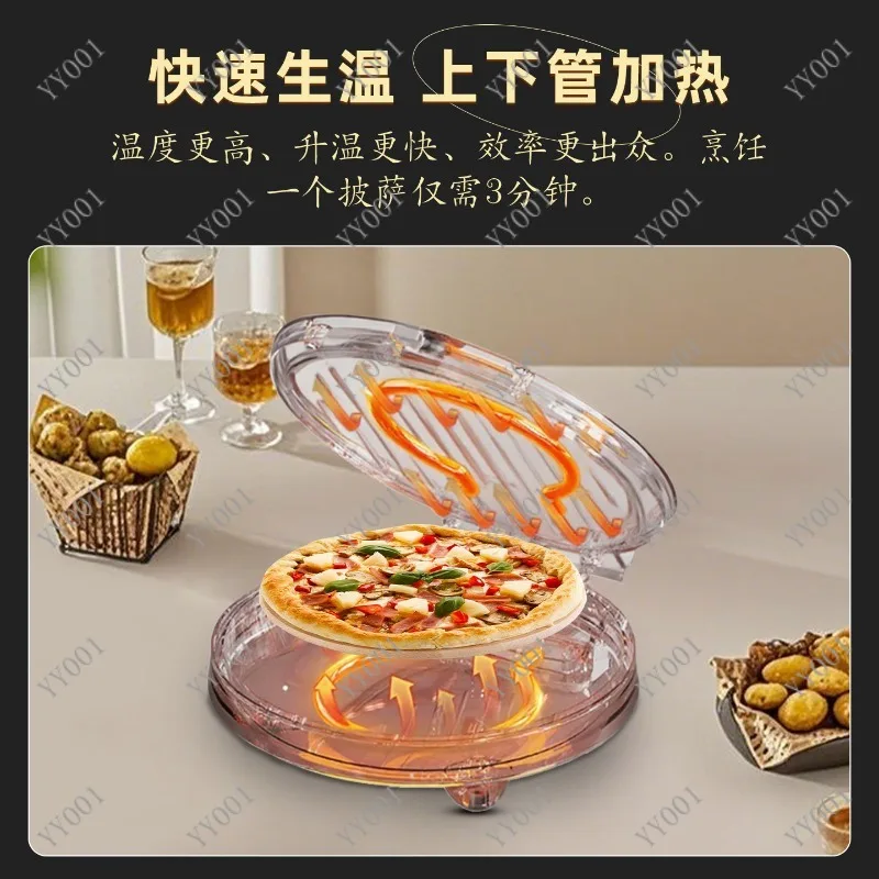 Multifunction Electric Cooking Grill, Non-Stick Pizza Maker 1200W Compatible with EU and US Power Plug