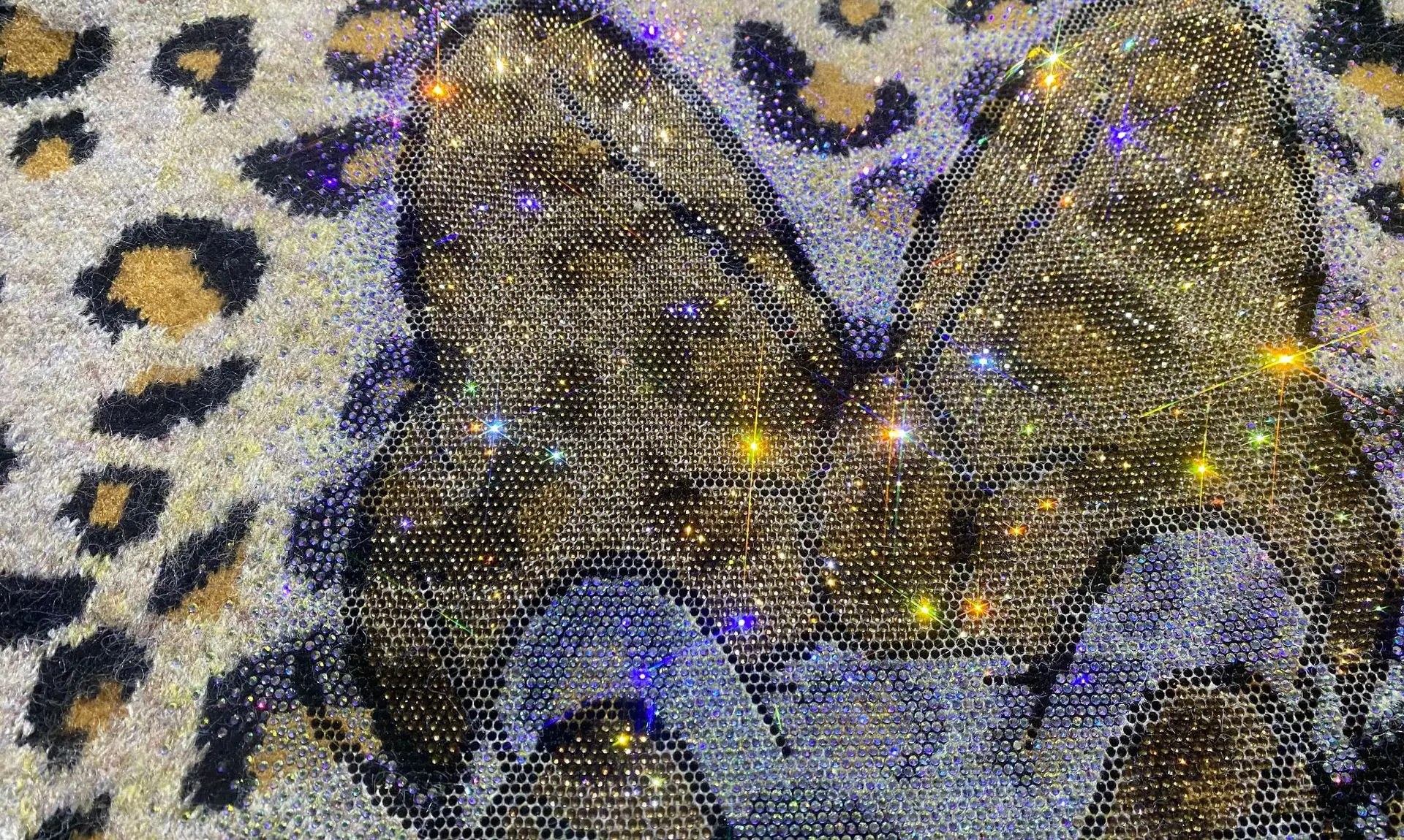 Outono roupas vintage leopardo impresso suéteres de grandes dimensões feminino anime diamantes manga longa o pescoço solto pulôver moletom