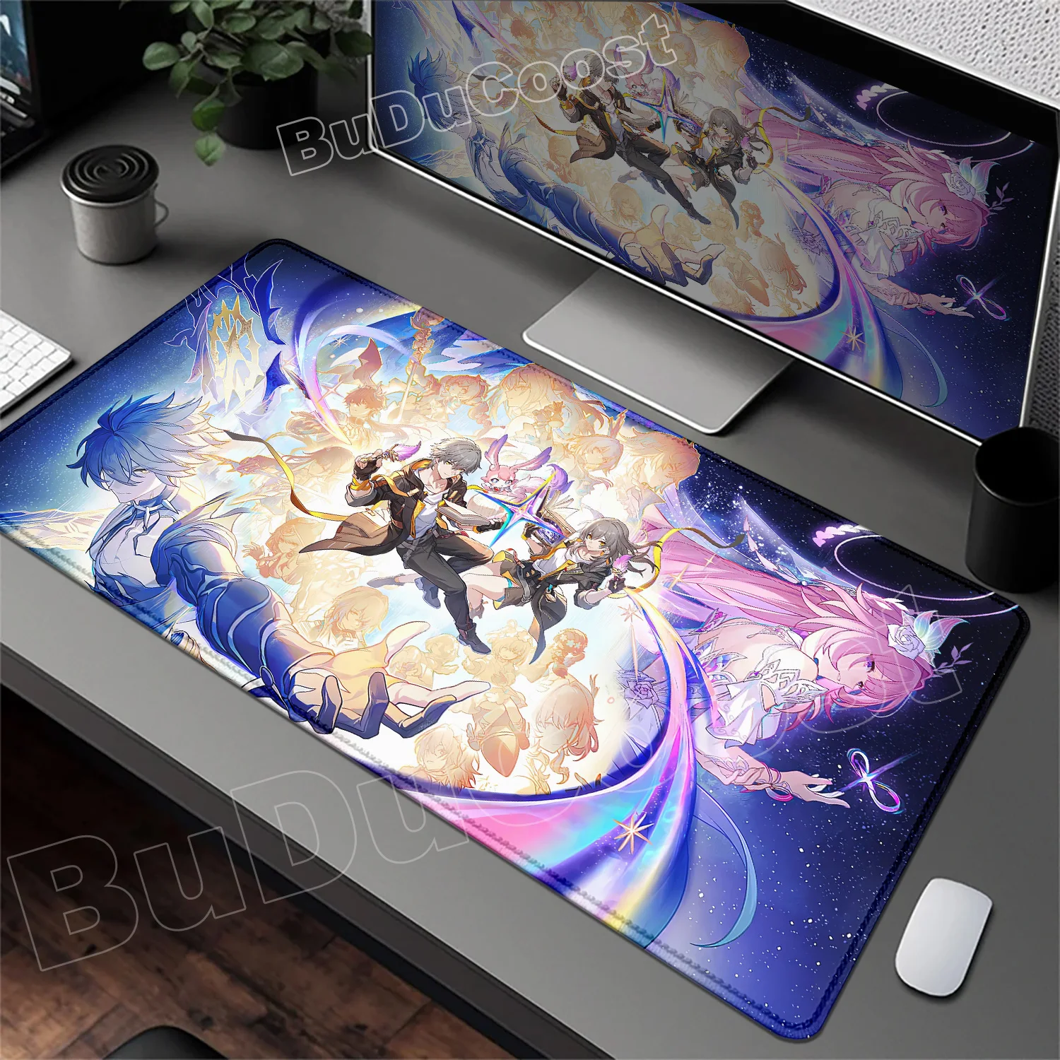 

Amphoreus New HD Print Rubber Keyboard Mats Honkai Star Rail Cyrene Phainon Mousepad Chrysos Heir Mouse Pad Computer Accessories