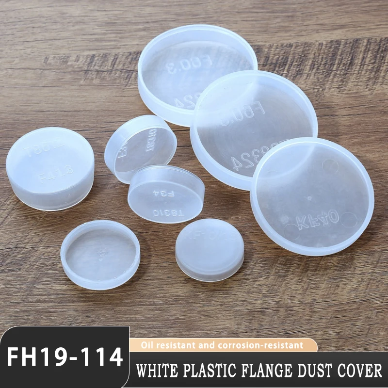 PE White Plastic Flange Cover CF/KF/ISO Semi Transparent Quick Installation Threaded Mouth Metal Equipment Protective Sleeve