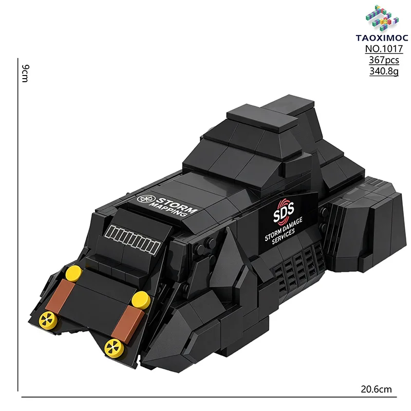 Dorothy Titus Tornado Interceptor Vehicle Mobile Deploy TIV2 Ruler 3 Storm Chaser Tornado Boxer Puncher Interceptor Bricks Model