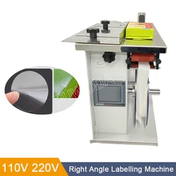 Semi Automatic Portable Small Manual L Type 90 Degrees Boxes Carton Label Sticker Self Adhesive Corner Sealing Labelling Machine