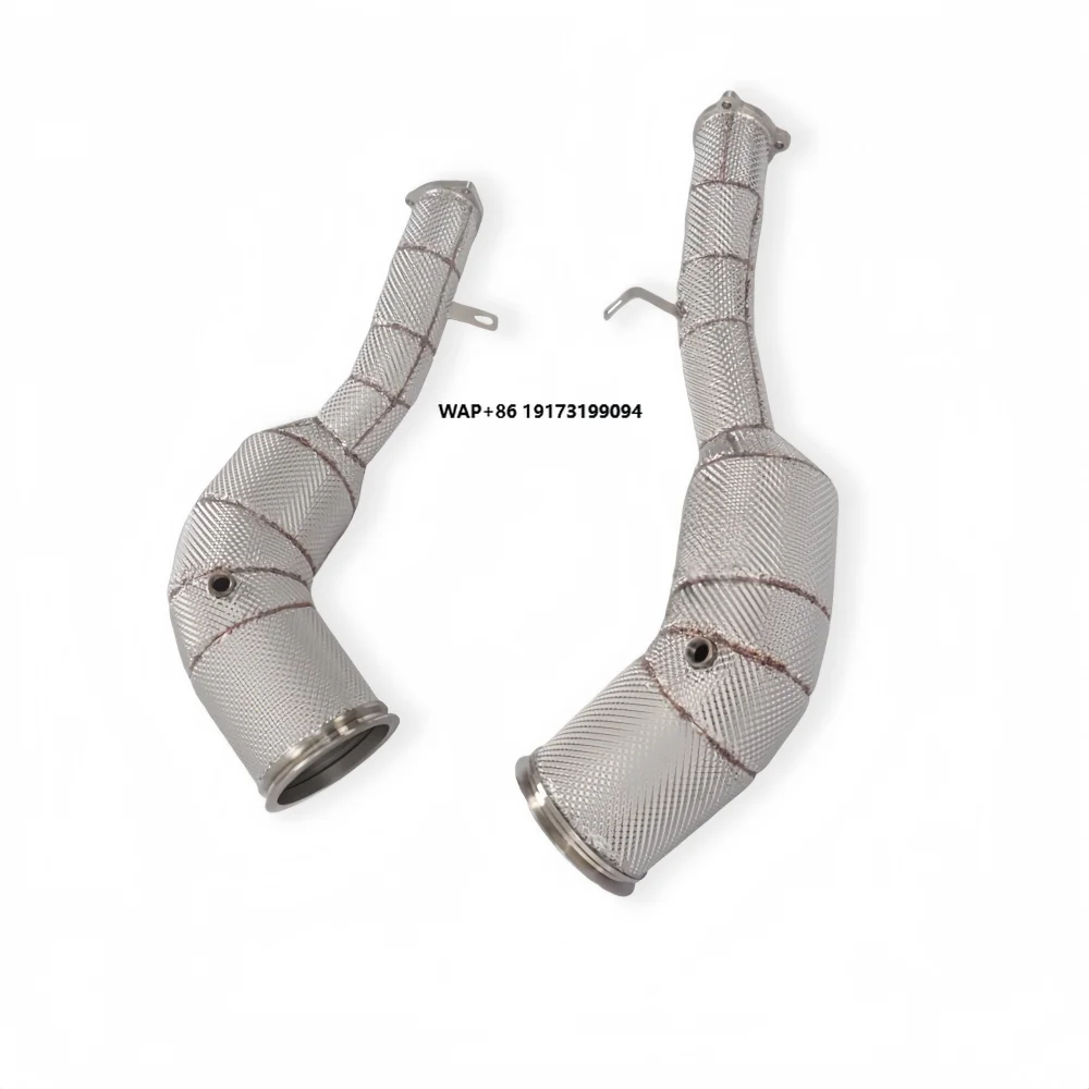 

High-flow Exhaust Downpipe Header for S6 S7 C8 2.9T 2020-2023 with Insulation Performance Exhaust Pipe Catalytic Converter