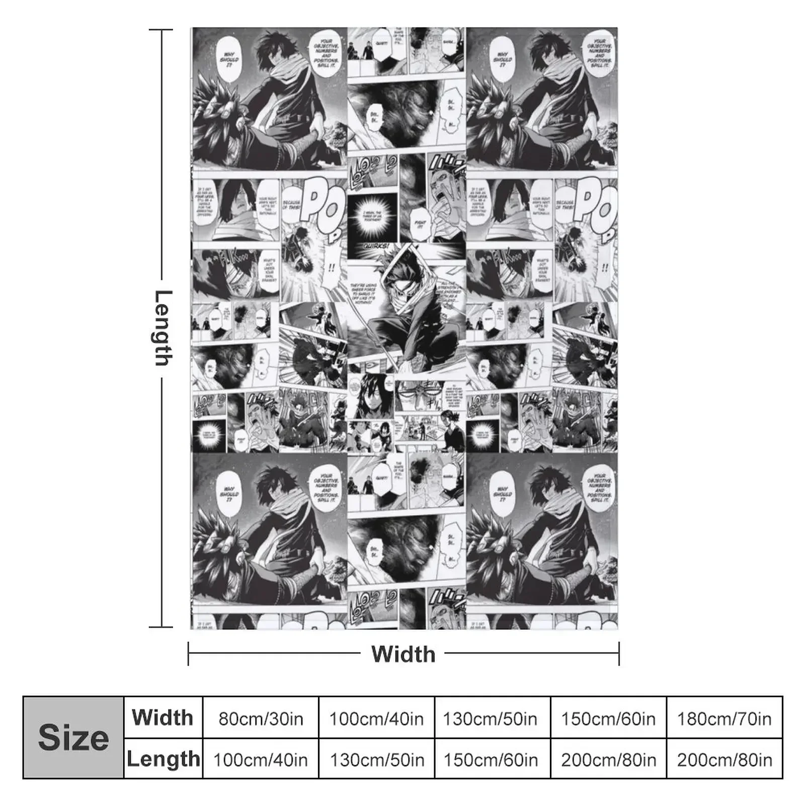 Aizawa manga panel Throw Blanket Baby Beach Blankets