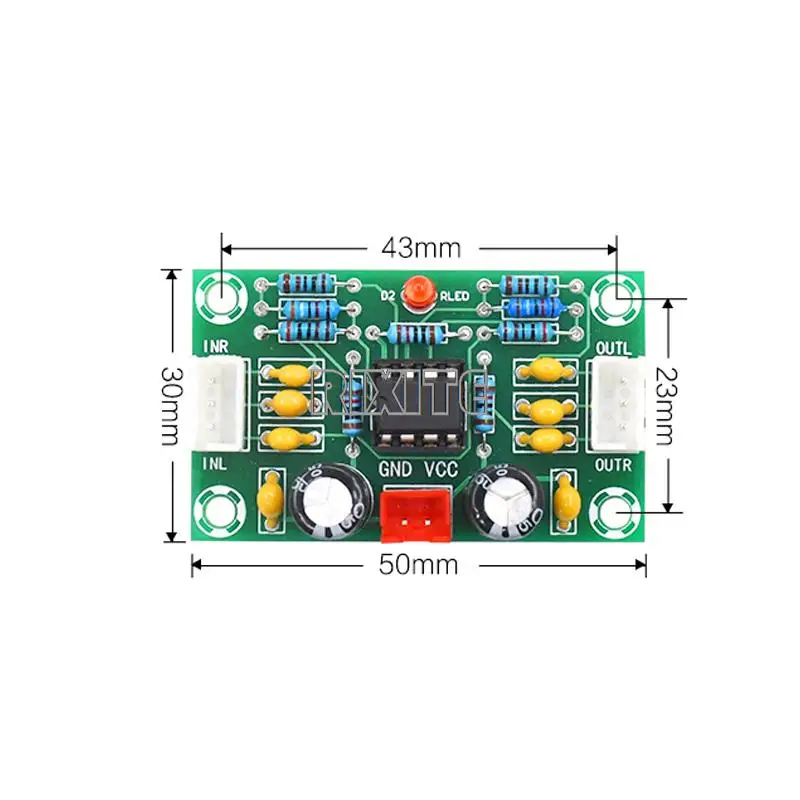 XH-A902 Audio Operational Preamplifier Board Module NE5532 Amplifier Front Panel Digital Tone Board Wide Voltage