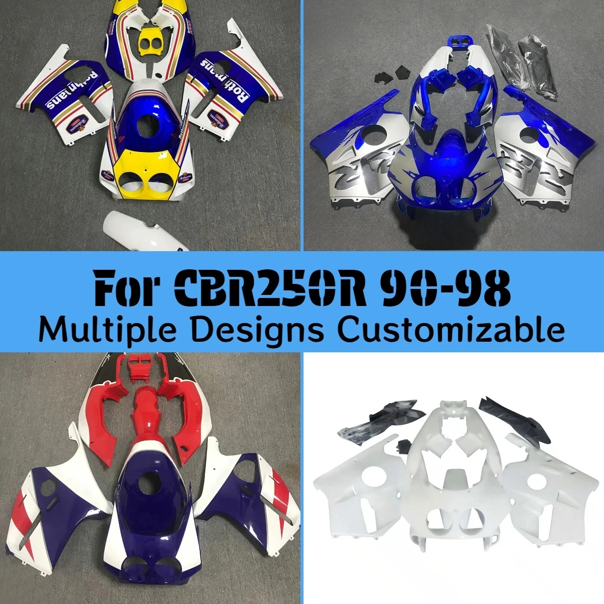 ZXMT Teile Verkleidungen für HONDA CBR 250R 1990-1998 Motorrad Spritzguss-Verkleidungskit CBR250R 90-98